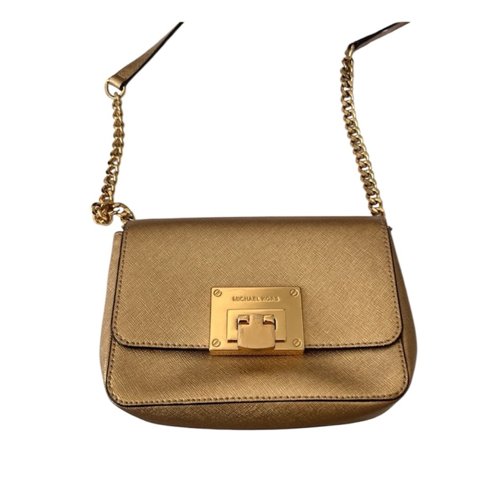 Michael Kors Metallic Gold Crossbody Bag